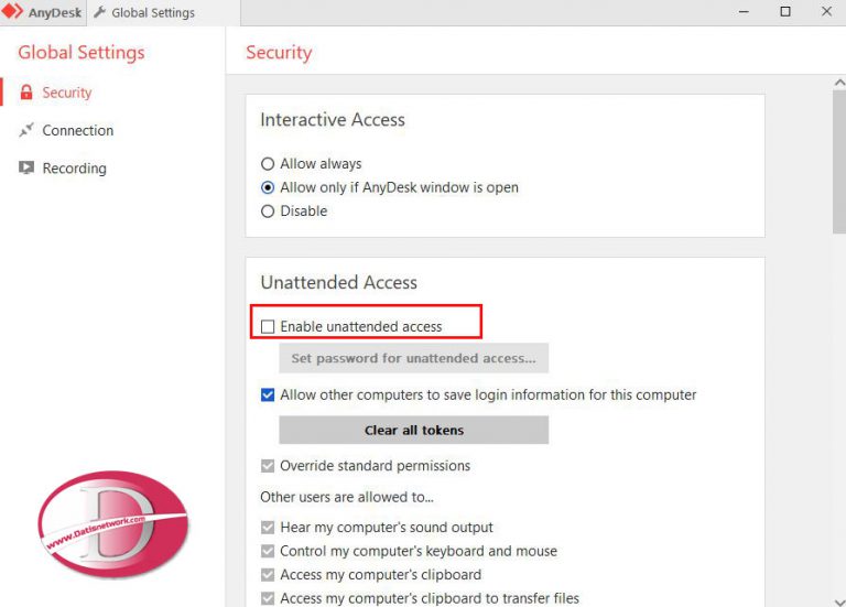 anydesk unattended access multiple passwords